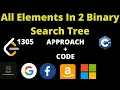 All Elements in Two Binary Search Trees Leetcode Leetcode 1305 Leetcode september challenge