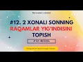 Flowgorithm 2 xonali sonning raqamlar yig indisini topish