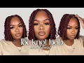 MINI LOC TUTORIAL Middle Part Loc Knot Bob Iamjackiecymone