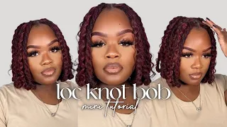 MINI LOC TUTORIAL Middle Part Loc Knot Bob Iamjackiecymone
