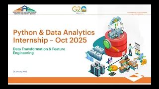 Python Data Analytics Internship Session 33 Data Transformation Feature Engineering SASF