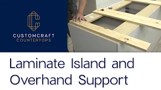 Laminate Countertop Island Overhang Support Installation Guide from CustomCraft Countertops