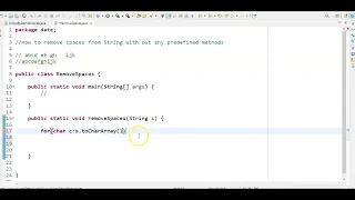 Write a java program to remove spaces from String