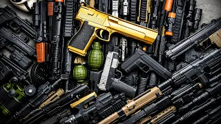 The Ultimate Toy Gun Arsenal! Gold Pistol, Tactical Rifles, Grenades & Special Weapons Collection