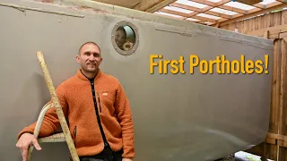 Making Big Holes In The Hull – First Portholes! – Ep. 462 RAN Sailing