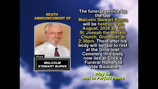 Malcolm Stewart Burns Short Obituary
