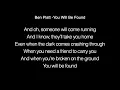 Ben Platt - You Will Be Found Lyrics America's Got Talent 2021