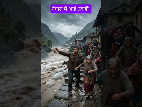 नेपाल बाढ़ ने ऐसे मचायी तबाही| The Nepal floods caused such devastation #shortvideo