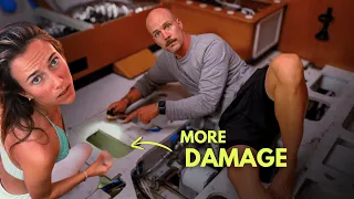 BOAT DAMAGE DISASTER: Taking apart our floating home (Part 2)