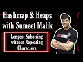 Longest Substring without Repeating Characters Leetcode Medium Hashmap Interview Questions