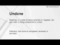 Undone Meaning