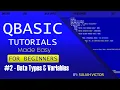 02 Datatypes Variables