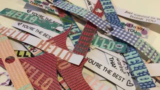 3 x4 card making sentiments stamped on border strips Stay Sweet