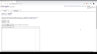 Logic-1 less20 Java Tutorial Codingbat com