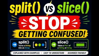 JavaScript split vs slice Explained Stop Getting Confused Beginner Tutorial