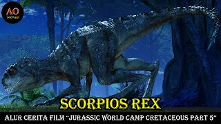 munculnya scorpios rex alur cerita film jurassic world camp cretaceous season 3 part 5