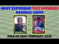 1987 Donruss Most Expensive eBay Sales Baseball Cards February 2026