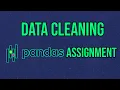 Data cleaning using pandas Assignment