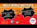 How to setup user snippets or boilerplate code in VS code for c language helloworld - institute