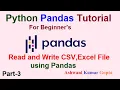 Read and Write CSV or Excel File using Pandas How to Merge two CSV File Pandas Tutorial in HINDI