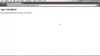 077 Introduction to JavaScript - Age Calculator Exercise