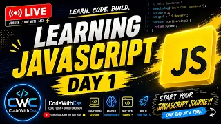 Day - 1 Learning JavaScript LIVE from Absolute Zero