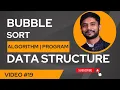 Bubble Sort Program Algorithm Execution Pass Practical Implementation In Hindi
