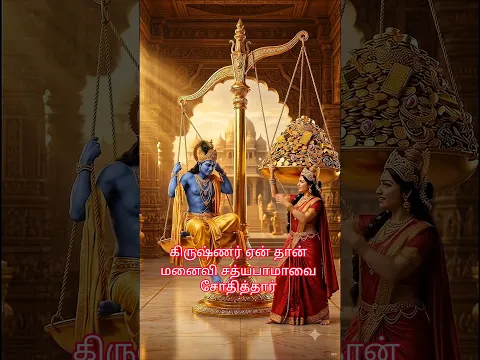 கிருஷ்ணர் ஏன் சத்யபாமாவை சோதித்தார் #krishna #krishnastory #tamil #hindumythology #tamil