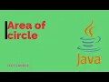 Area of circle using Java