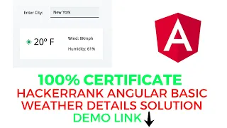 HackerRank Angular Basic Weather Details Solution Vijay Chauhan