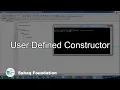 User defined constructor Computer Science Lecture Sabaq pk