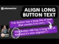 Align Long Text Button - Elementor Wordpress Tutorial
