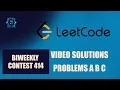 Leetcode BiWeekly Contest 141 A B C Solutions Bit To Byte Aaryan Saraswat