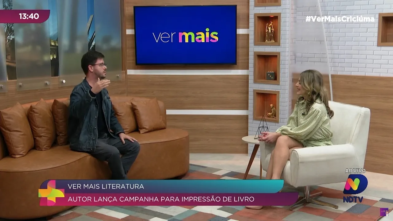 Ver Mais Literatura: criciumense lança campanha para ajudar na publicação de livro