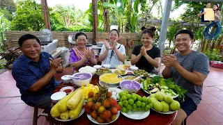 Bữa cơm siêu vui toàn món ngon miền tây tạm biệt vợ chồng Duy Nisa ở quê nhà Phan Diễm