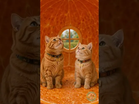 ملاذ البرتقال الدافئ للقطط المرحة!🐱🍊