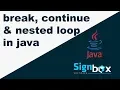 Java Tutorial For Beginners 19 - break continue and nested loop in java Step by Step understand