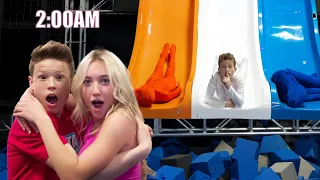 Download Famous YouTubers! Boys vs Girls 24 hours in a Trampoline Park! MP3