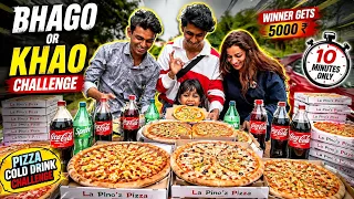 BHAGO YA KHAO 😱🍕 | PIZZA & COLD DRINK CHALLENGE 😂🔥 | Kaun Jeetega?