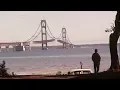 Color photos of Mackinac Bridge construction in St Ignace Michigan 1954 - 1957