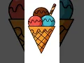 super easy ICE CREAM Drawing Tutorial for kids
