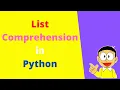 Python Comprehension - List Dictionary List Comprehension Dictionary comprehension