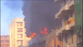 KINACHOENDELA MOTO WA KUTISHA KARIAKOO WAIBUKA JUU YA GHOROFA SHUHUDIA A Z 