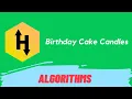 HackerRank Birt ay Cake Candles problem solution in Python Programming Algorithms