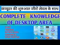 Complete Knowledge of Desktop area Start Button Icons Taskbar Notification area