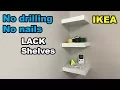 IKEA Lack shelf no drilling no nails on wall