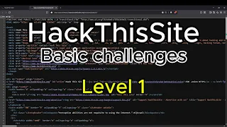 Level 1 Basic challenges HackThisSite Tutorial