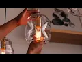 CASAMOTION Pendant Lights Kitchen Island 2 Pack Modern Contemporary Clear Glass Organic Globe Brass