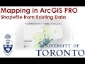 Mapping in ArcGIS Pro Creating a Shapefile from an Existing Dataset