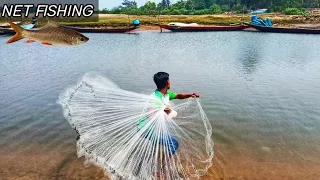 Cast Net Fishing Fisherman Vs River Catch Netting 